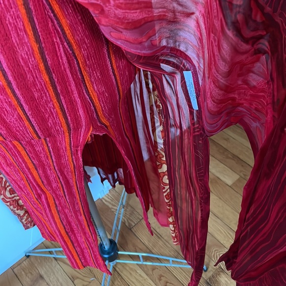 El Corte Ingles Midi Dress w/ cover Color-Red/Yellow Size-EU 42 USA Medium NWOT - Picture 15 of 16